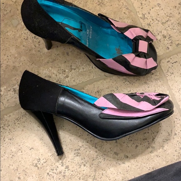 black irregular choice heels